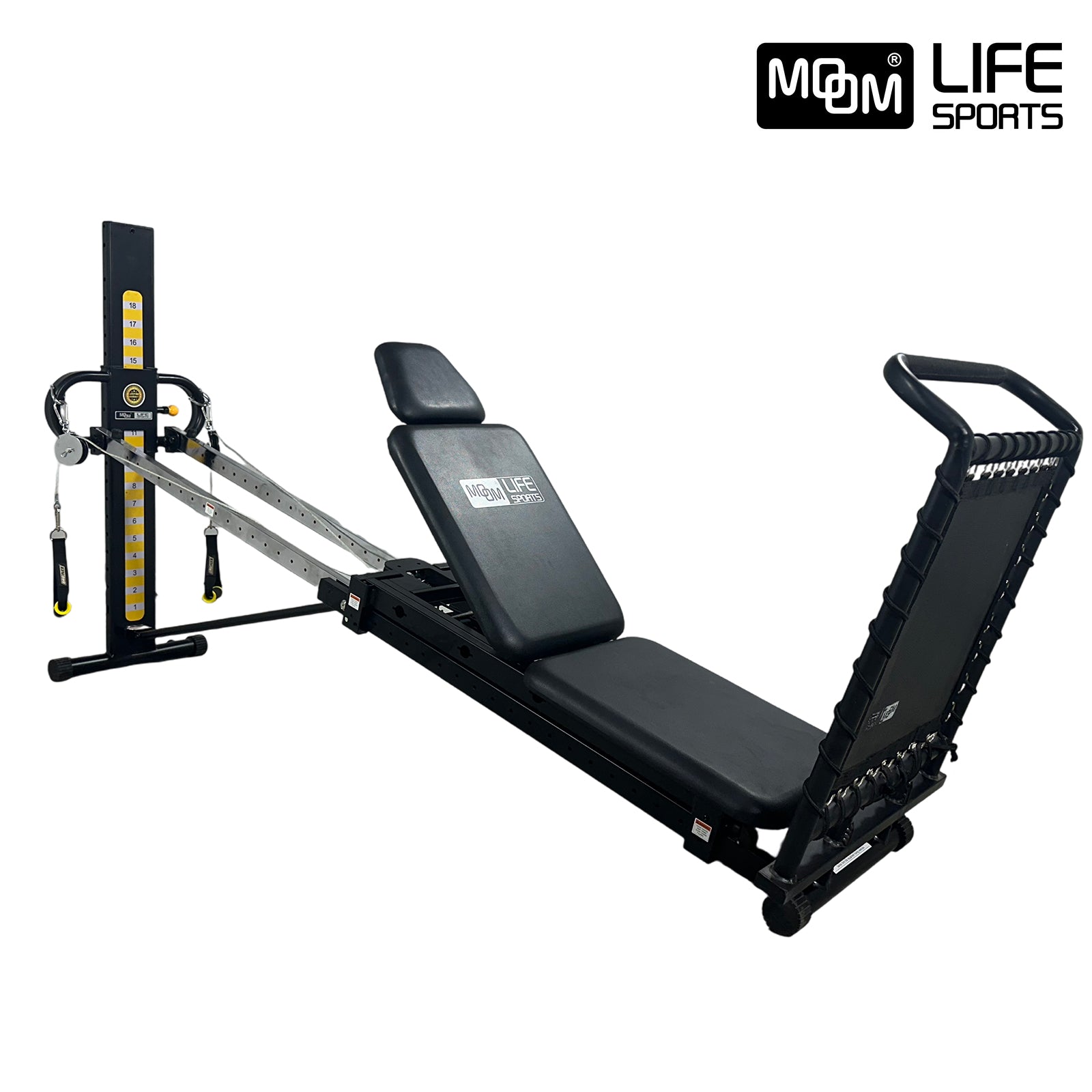 3-in-1 Rebounder, Hack Squat & Pilates Foot Bar Attachment (Patent Pending)