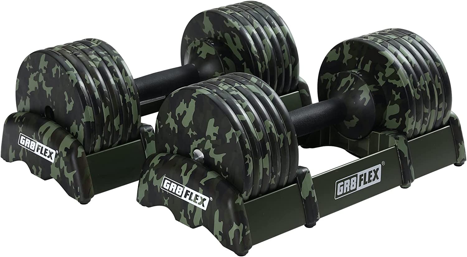 GR8FLEX 1 Second Adjustable Dumbbells (Pair) 55 lb each