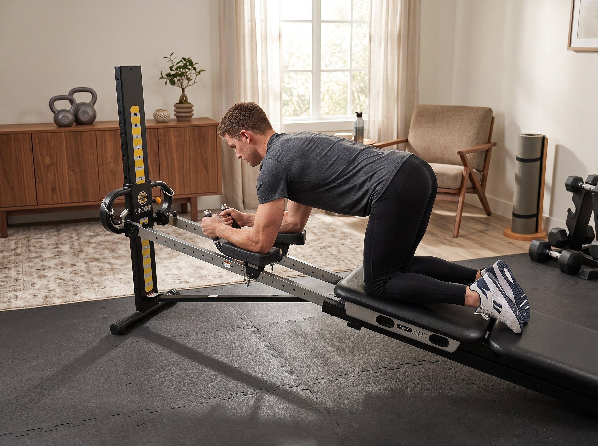 MOMO PRO Ab Crunch Attachment – Rail-Mounted Core Trainer Compatible with Total Gym FIT, XL, XLS & GR8FLEX