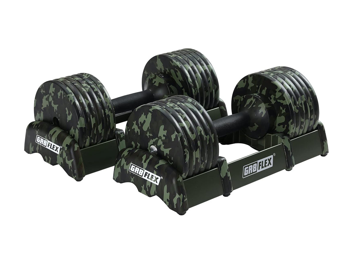 GR8FLEX 1 Second Adjustable Dumbbells (Pair) 55 lb each
