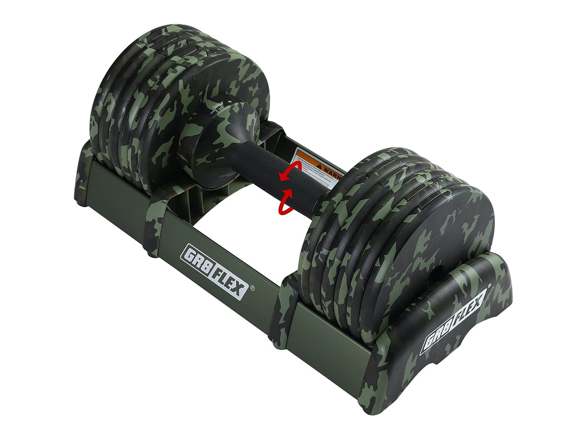 GR8FLEX 1 Second Adjustable Dumbbells (Pair) 55 lb each