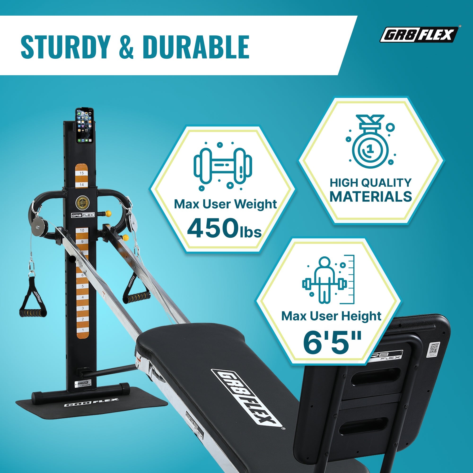 GR8FLEX Total Performance Gym - Carbon Fibre Black