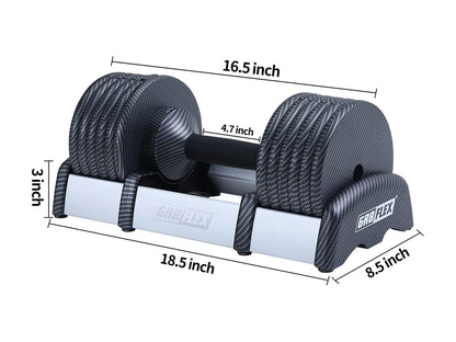 GR8FLEX 1 Second Adjustable Dumbbells (Pair) 55 lb each
