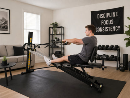 MOMO PRO Adjustable Glideboard Backrest Attachment – Multi-Position Vertical, Horizontal & Tilt Support for Seated Workouts (Patent Pending)