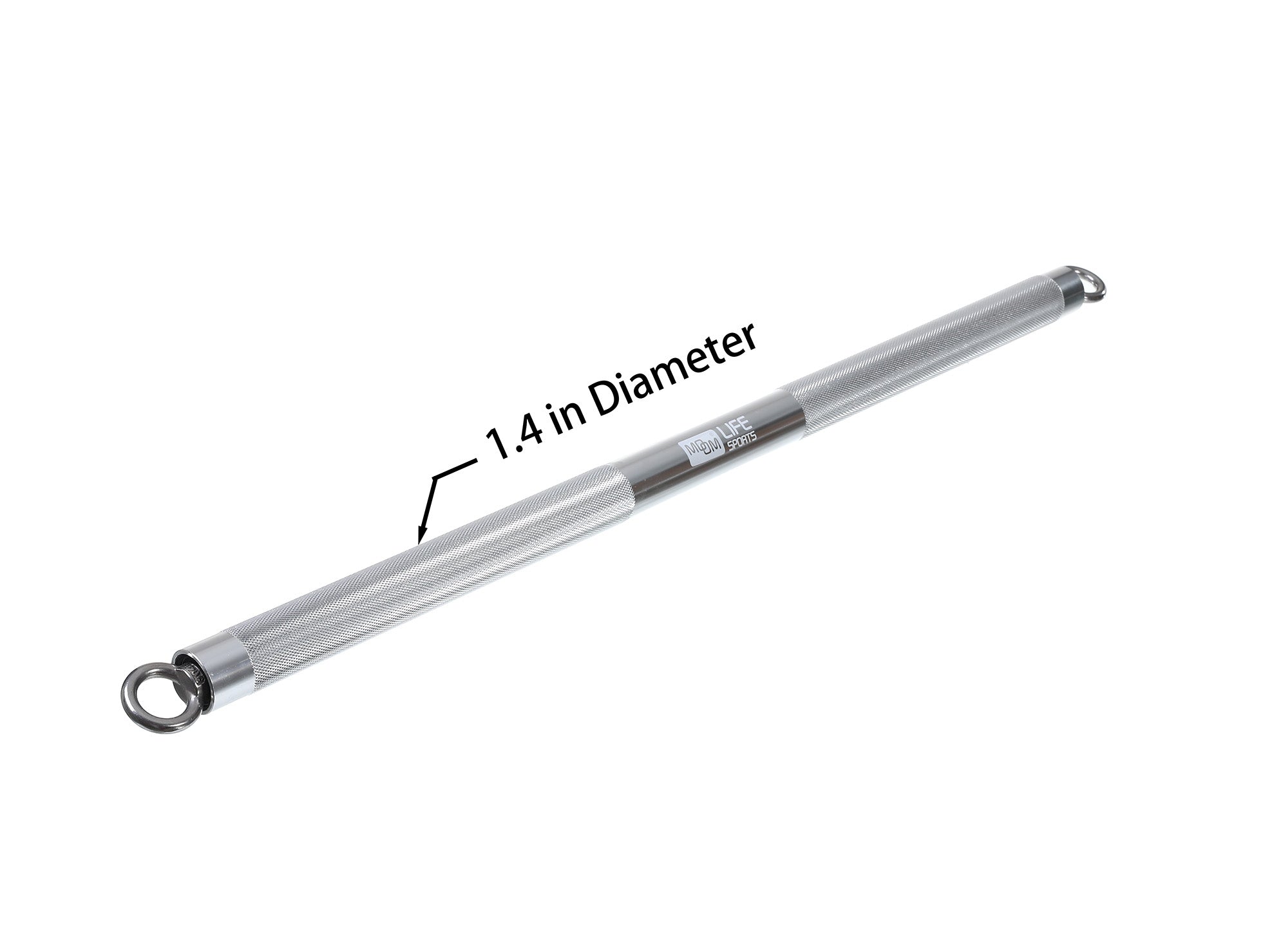 MOMO PRO Aluminum Alloy Straight Pull Bar Attachment – 33" Cable Machine Bar with Knurled Grip Handles for Home Gym Strength Training
