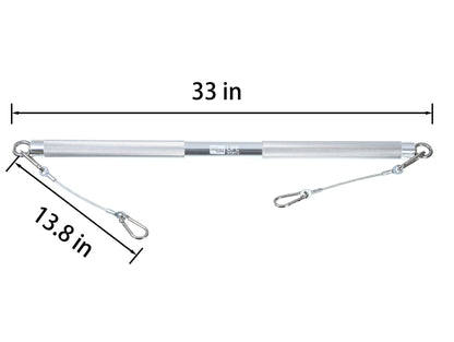 MOMO PRO Aluminum Alloy Straight Pull Bar Attachment – 33" Cable Machine Bar with Knurled Grip Handles for Home Gym Strength Training