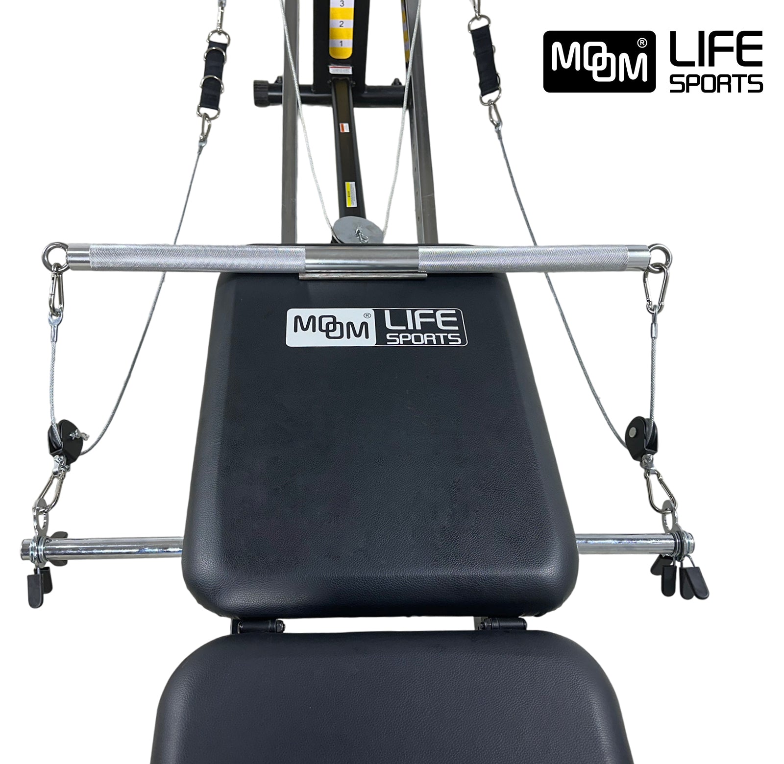 MOMO PRO Chest Press Kit – Cable Extension System with Weight Bar, Pulley Set & Aluminum Press Bar (Patent Pending)