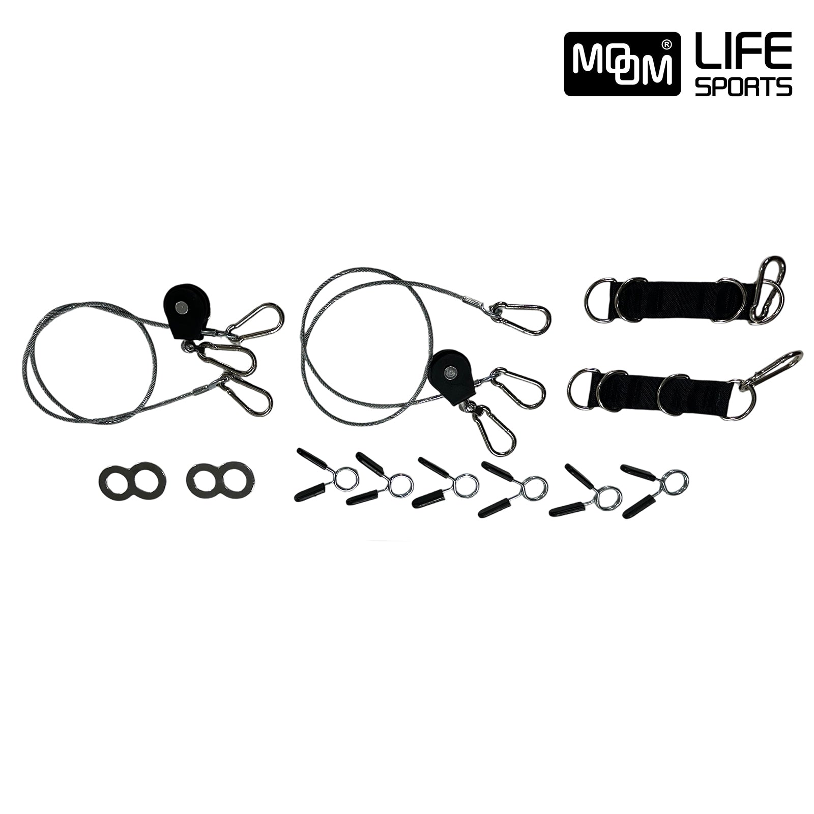 MOMO PRO Chest Press Kit – Cable Extension System with Weight Bar, Pulley Set & Aluminum Press Bar (Patent Pending)