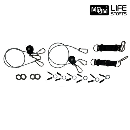 MOMO PRO Chest Press Kit – Cable Extension System with Weight Bar, Pulley Set & Aluminum Press Bar (Patent Pending)