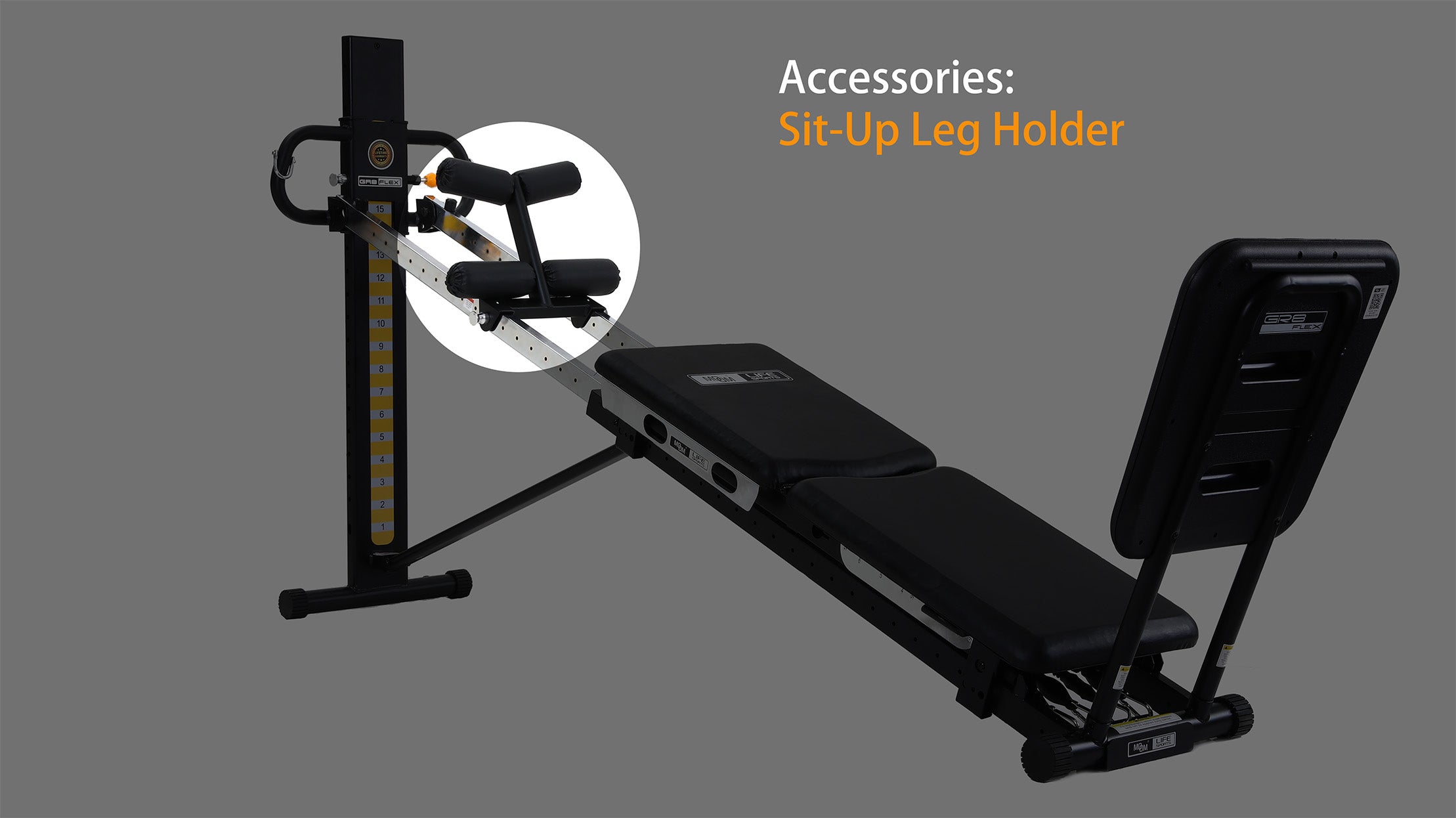 MOMO PRO Sit-Up Holder Attachment – Compatible with Total Gym FIT, XL, XLS & GR8FLEX | Rail-Mounted Ab Trainer for Sit-Ups & Core Workouts