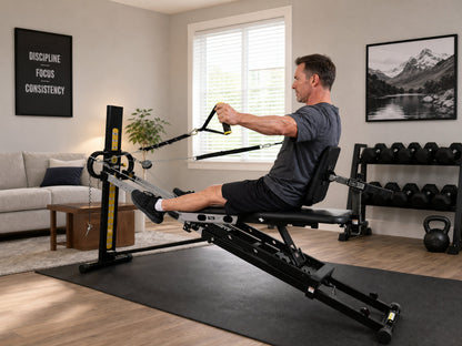 MOMO PRO Adjustable Glideboard Backrest Attachment – Multi-Position Vertical, Horizontal & Tilt Support for Seated Workouts (Patent Pending)