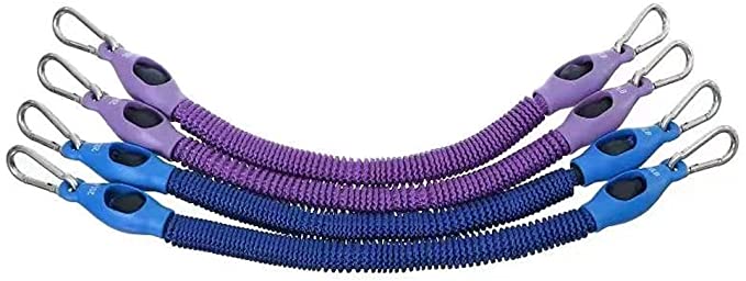 Heavier Resistance Bands: Set of 4 Resistance Bands with Clasps Included - Total 90lbs