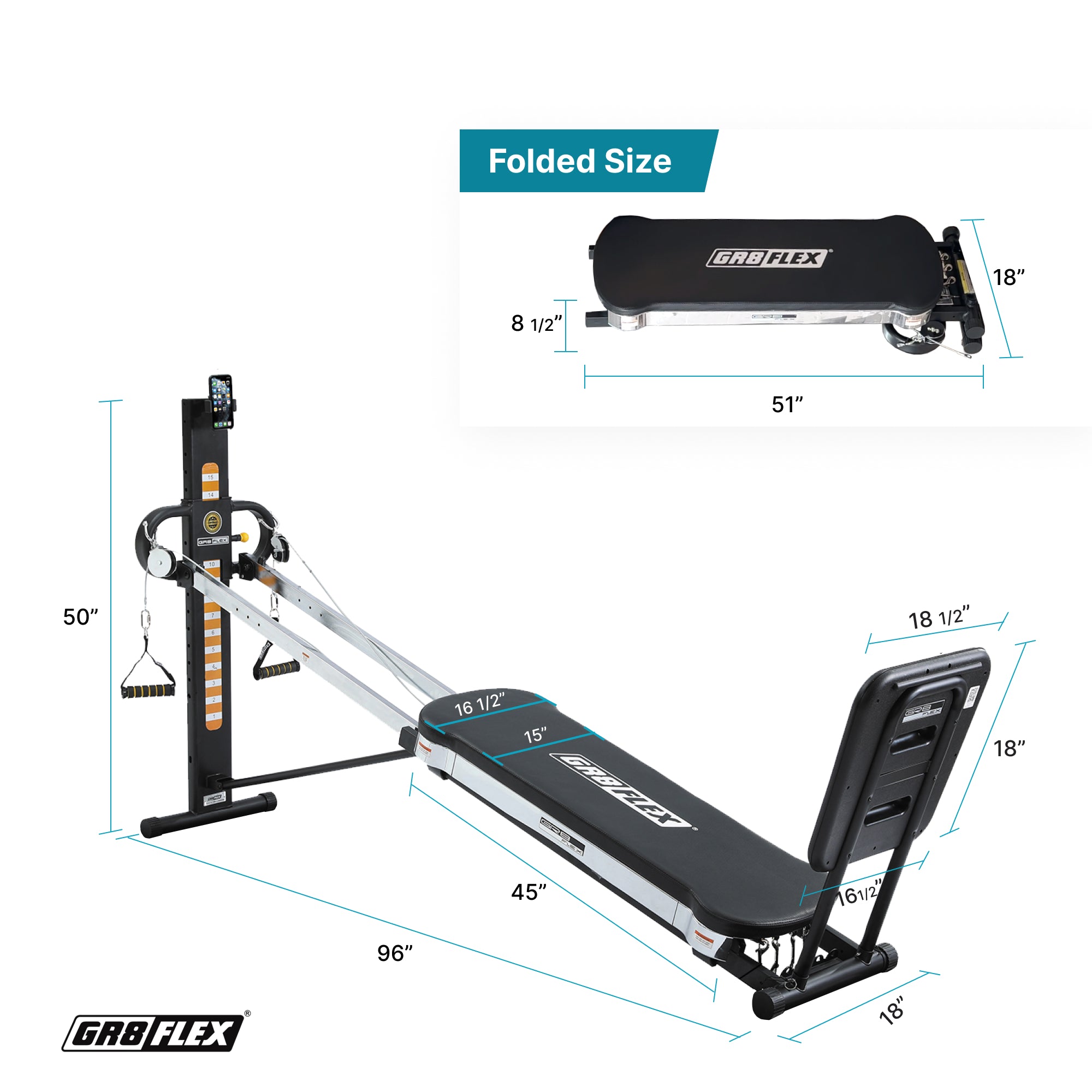 GR8FLEX Total Performance Gym - Carbon Fibre Black