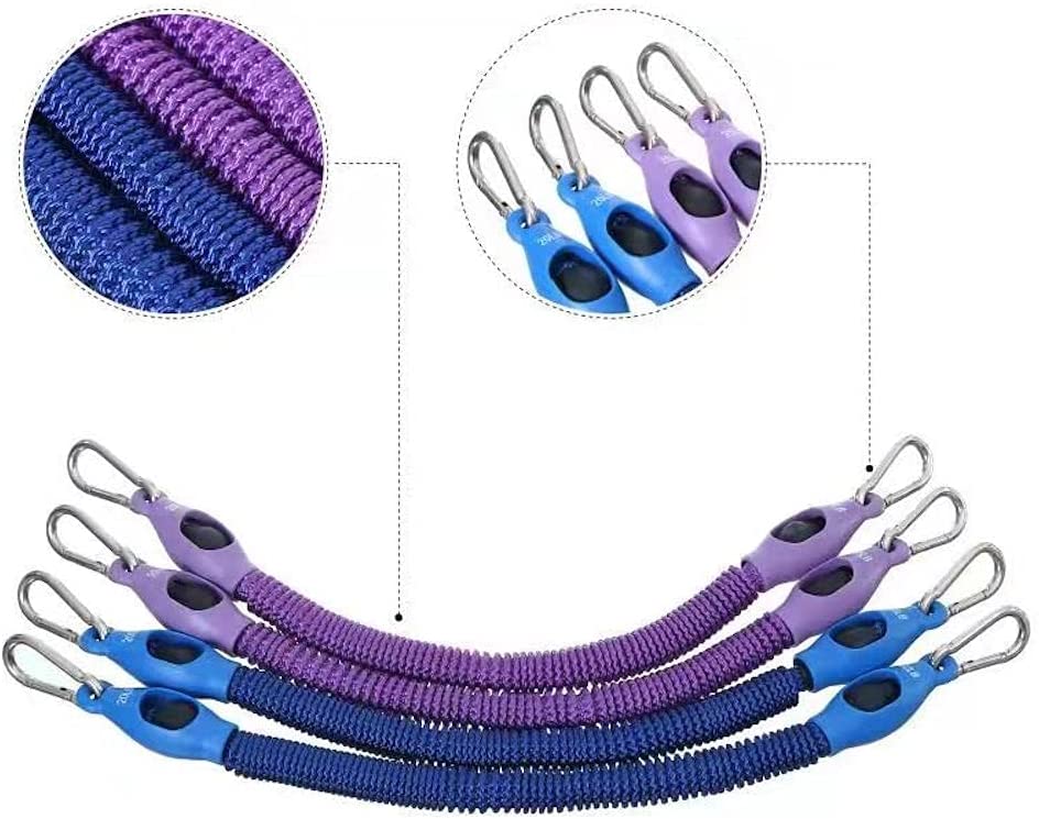 Heavier Resistance Bands: Set of 4 Resistance Bands with Clasps Included - Total 90lbs