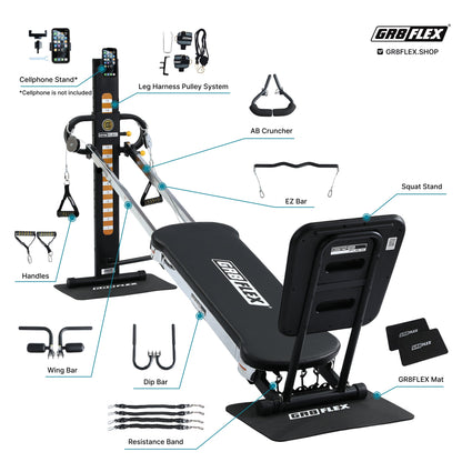 GR8FLEX Total Performance Gym - Carbon Fibre Black