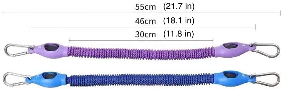 Heavier Resistance Bands: Set of 4 Resistance Bands with Clasps Included - Total 90lbs