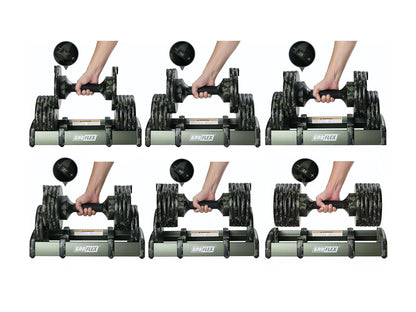 GR8FLEX 1 Second Adjustable Dumbbells (Pair) 55 lb each