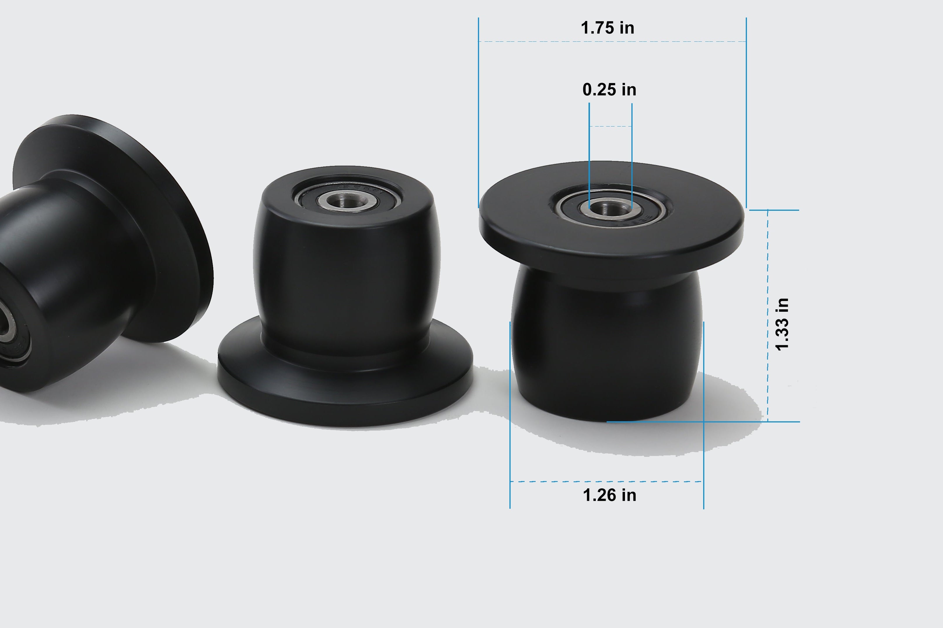 MOMO Replacement Set of 4 Wheels / Rollers Compatible with Total Gym XL, XLS, and FIT models