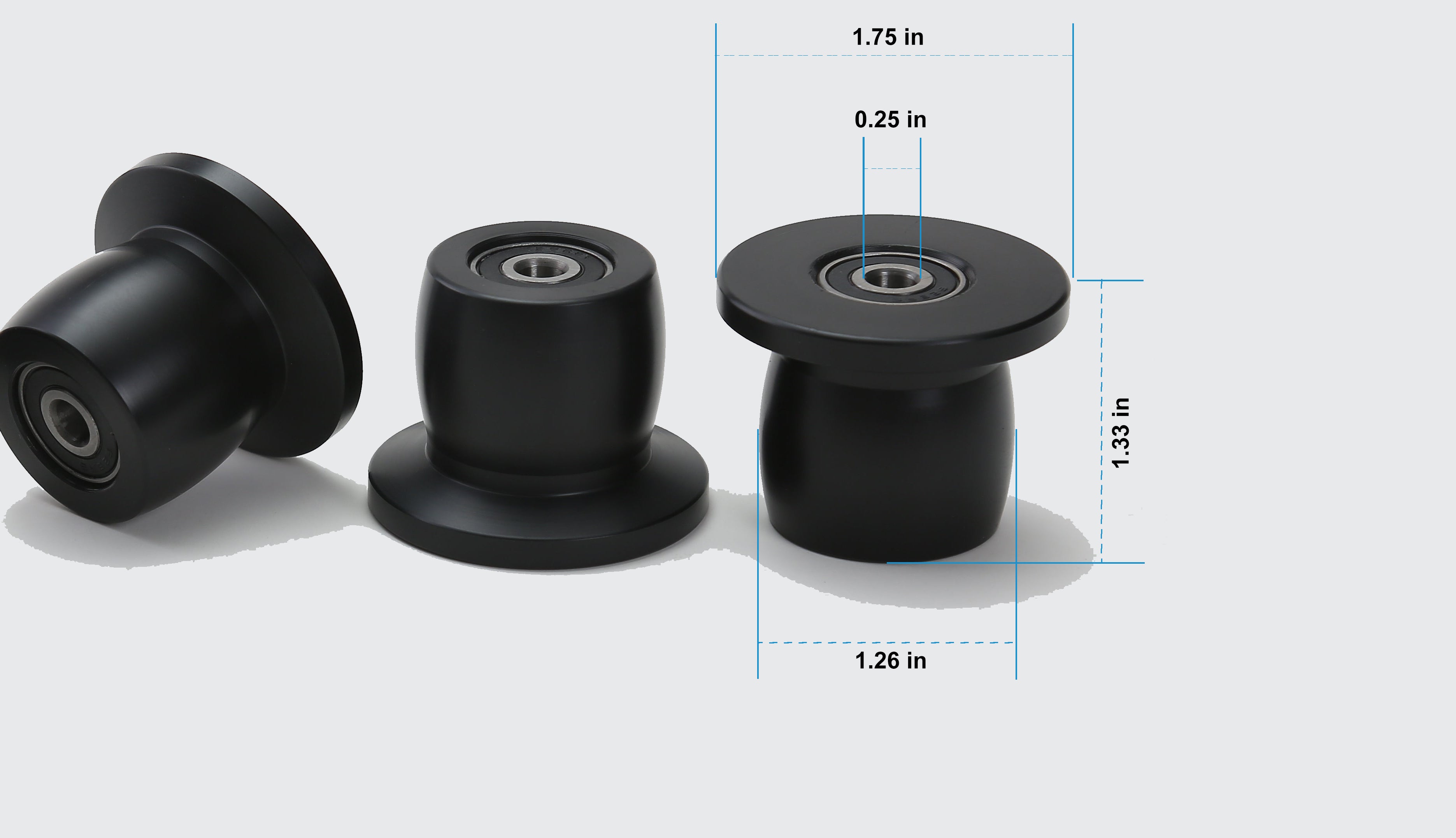 GR8FLEX Replacement Set of 4 Wheels / Rollers Compatible with Total Gym XL, XLS, and FIT models