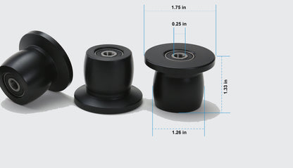 GR8FLEX Replacement Set of 4 Wheels / Rollers Compatible with Total Gym XL, XLS, and FIT models